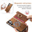 For Samsung Galaxy S24 Ultra 5G Retro Cross Leather Ring Horizontal Insert Card Bag MagSafe Phone Case(Brown)