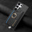 For Samsung Galaxy S24 Ultra 5G Retro Cross Leather Ring Horizontal Insert Card Bag MagSafe Phone Case(Black)