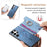 For Samsung Galaxy S24 Ultra 5G Retro Cross Leather Ring Horizontal Insert Card Bag MagSafe Phone Case(Blue)