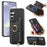 For Samsung Galaxy S24+ 5G Retro Cross Leather Ring Horizontal Insert Card Bag MagSafe Phone Case(Black)