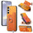 For Samsung Galaxy S24+ 5G Retro Cross Leather Ring Horizontal Insert Card Bag MagSafe Phone Case(Yellow)