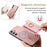 For Samsung Galaxy S24 5G Retro Cross Leather Ring Horizontal Insert Card Bag MagSafe Phone Case(Pink)