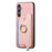 For Samsung Galaxy S24 FE 5G Retro Cross Leather Ring Horizontal Insert Card Bag MagSafe Phone Case(Pink)
