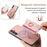 For Samsung Galaxy S24 FE 5G Retro Cross Leather Ring Horizontal Insert Card Bag MagSafe Phone Case(Pink)