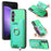 For Samsung Galaxy S24 FE 5G Retro Cross Leather Ring Horizontal Insert Card Bag MagSafe Phone Case(Green)