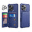 For iPhone 16 Pro ENKAY Hat-Prince Card Slot Wallet TPU Back Leather Phone Case with Lens Film(Dark Blue)