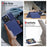 For iPhone 16 Pro ENKAY Hat-Prince Card Slot Wallet TPU Back Leather Phone Case with Lens Film(Dark Blue)
