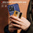 For iPhone 16 Pro ENKAY Hat-Prince Card Slot Wallet TPU Back Leather Phone Case with Lens Film(Dark Blue)