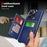 For iPhone 16 Pro ENKAY Hat-Prince Card Slot Wallet TPU Back Leather Phone Case with Lens Film(Cyan)