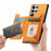 For Samsung Galaxy S24 Ultra 5G Retro MagSafe Zipper Wallet Card Bag Back Phone Case(Yellow)