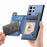 For Samsung Galaxy S24 Ultra 5G Retro MagSafe Zipper Wallet Card Bag Back Phone Case(Blue)