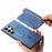 For Samsung Galaxy S24 Ultra 5G Retro MagSafe Zipper Wallet Card Bag Back Phone Case(Blue)