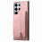 For Samsung Galaxy S24 Ultra 5G Retro MagSafe Zipper Wallet Card Bag Back Phone Case(Pink)