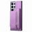 For Samsung Galaxy S24 Ultra 5G Retro MagSafe Zipper Wallet Card Bag Back Phone Case(Purple)