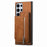 For Samsung Galaxy S24 Ultra 5G Retro MagSafe Zipper Wallet Card Bag Back Phone Case(Brown)