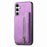 For Samsung Galaxy S24 5G Retro MagSafe Zipper Wallet Card Bag Back Phone Case(Purple)