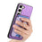 For Samsung Galaxy S24 FE 5G Retro Cross Leather Ring Vertical Insert Card Bag MagSafe Phone Case(Purple)