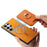 For Samsung Galaxy S24 Ultra 5G Retro Cross Leather Ring Vertical Insert Card Bag MagSafe Phone Case(Yellow)
