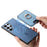 For Samsung Galaxy S24 Ultra 5G Retro Cross Leather Ring Vertical Insert Card Bag MagSafe Phone Case(Blue)