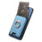 For Samsung Galaxy S24+ 5G Retro Cross Leather Ring Vertical Insert Card Bag MagSafe Phone Case(Blue)