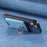 For Samsung Galaxy S24+ 5G Retro Cross Leather Ring Vertical Insert Card Bag MagSafe Phone Case(Blue)