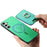 For Samsung Galaxy S24+ 5G Retro Cross Leather Ring Vertical Insert Card Bag MagSafe Phone Case(Green)