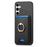 For Samsung Galaxy S24+ 5G Retro Cross Leather Ring Vertical Insert Card Bag MagSafe Phone Case(Black)