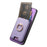 For Samsung Galaxy S24 5G Retro Cross Leather Ring Vertical Insert Card Bag MagSafe Phone Case(Purple)