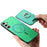 For Samsung Galaxy S24 5G Retro Cross Leather Ring Vertical Insert Card Bag MagSafe Phone Case(Green)