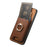 For Samsung Galaxy S24 5G Retro Cross Leather Ring Vertical Insert Card Bag MagSafe Phone Case(Brown)