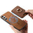 For Samsung Galaxy S24 5G Retro Cross Leather Ring Vertical Insert Card Bag MagSafe Phone Case(Brown)