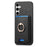 For Samsung Galaxy S24 5G Retro Cross Leather Ring Vertical Insert Card Bag MagSafe Phone Case(Black)