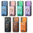 For Samsung Galaxy S24 5G Retro Cross Leather Ring Vertical Insert Card Bag MagSafe Phone Case(Yellow)