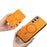For Samsung Galaxy S24 FE 5G Retro Cross Leather Ring Side Insert Card Bag MagSafe Phone Case(Yellow)