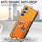 For Samsung Galaxy S24 FE 5G Retro Cross Leather Ring Side Insert Card Bag MagSafe Phone Case(Yellow)
