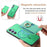 For Samsung Galaxy S24 FE 5G Retro Cross Leather Ring Side Insert Card Bag MagSafe Phone Case(Green)