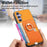 For Samsung Galaxy S24 5G Retro Cross Leather Ring Side Insert Card Bag MagSafe Phone Case(Yellow)
