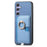 For Samsung Galaxy S24 5G Retro Cross Leather Ring Side Insert Card Bag MagSafe Phone Case(Blue)
