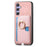 For Samsung Galaxy S24 5G Retro Cross Leather Ring Side Insert Card Bag MagSafe Phone Case(Pink)