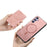 For Samsung Galaxy S24 5G Retro Cross Leather Ring Side Insert Card Bag MagSafe Phone Case(Pink)