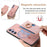 For Samsung Galaxy S24 5G Retro Cross Leather Ring Side Insert Card Bag MagSafe Phone Case(Pink)