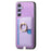 For Samsung Galaxy S24 5G Retro Cross Leather Ring Side Insert Card Bag MagSafe Phone Case(Purple)
