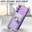 For Samsung Galaxy S24 5G Retro Cross Leather Ring Side Insert Card Bag MagSafe Phone Case(Purple)