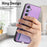 For Samsung Galaxy S24 5G Retro Cross Leather Ring Side Insert Card Bag MagSafe Phone Case(Purple)