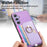 For Samsung Galaxy S24 5G Retro Cross Leather Ring Side Insert Card Bag MagSafe Phone Case(Purple)