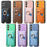 For Samsung Galaxy S24 5G Retro Cross Leather Ring Side Insert Card Bag MagSafe Phone Case(Purple)