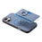 For iPhone 17 Carbon Fiber Ring Side Insert Card Bag MagSafe Phone Case(Blue)