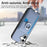 For iPhone 17 Carbon Fiber Ring Side Insert Card Bag MagSafe Phone Case(Blue)