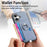For iPhone 17 Carbon Fiber Ring Side Insert Card Bag MagSafe Phone Case(Blue)