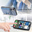 For iPhone 17 Carbon Fiber Ring Side Insert Card Bag MagSafe Phone Case(Blue)